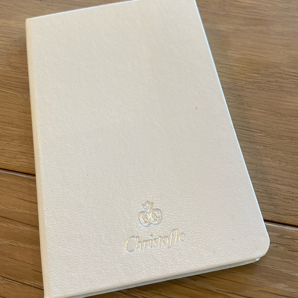 Christofle White Mini Notebook